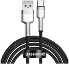 Kabel Baseus Cafule USB Type-A - USB Type-C 2 m Black (CAKF000201) - obraz 1