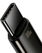 Kabel Baseus Tungsten Gold USB Type-A - USB Type-C 2 m Black (CAWJ000101) - obraz 3