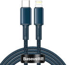 Кабель Baseus High Density Braided USB Type C - Lightning PD 1 м Blue (CATLGD-03) - зображення 1