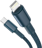 Кабель Baseus High Density Braided USB Type C - Lightning PD 1 м Blue (CATLGD-03) - зображення 2