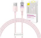 Kabel Baseus Explorer USB Type-A - Lightning 2 m Pink (CATS010104) - obraz 3