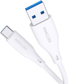 Кабель Ricomm USB Type-A - USB Type-C 2.1 м White (RLS007ACW) - зображення 1