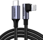 Kabel Ugreen USB Type-C - Lightning 1 m Black (6957303867639) - obraz 1