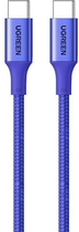 Kabel Ugreen USB Type-C - USB Type-C 1 m Blue (6941876213092) - obraz 1