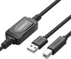 Kabel Ugreen USB Type-A - USB Type-B 15 m Black (6957303813629) - obraz 1