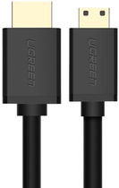 Kabel Ugreen mini-HDMI - HDMI 1.5 m Black (6957303891672) - obraz 1