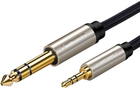 Kabel Ugreen mini-jack 3.5 mm - TRS 1 m Grey (6957303816255) - obraz 1
