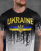Тактична футболка потоотводящая Ukraine чорно - сіра розмір XL - зображення 5