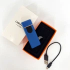 Электрозажигалка USB ZGP ABS, сенсорная зажигалка электрическая спиральная. Цвет: синий