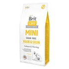 Сухой корм для взрослых собак миниатюрных пород Brit Care Mini Grain Free Hair & Skin