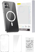 Панель + скло Baseus Magnetic Crystal Clear with Cleaning Kit для Apple iPhone 12 Transparent (ARSJ010302) - зображення 1