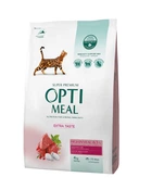 Сухой корм для кошек Optimeal Extra Taste с высоким содержанием телятины