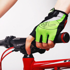 Перчатки велосипедные спортивные Nuckily PC01 без пальцев L Green L - изображение 3