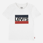 Підліткова футболка для дівчинки Levis 4EK827-001 152 см (12A) Біла (3666643067243) - зображення 1