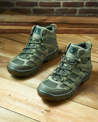 Берці літні тактичні черевики PAV 507 олива хакі шкіряні сітка Fee Air 46 - зображення 8