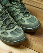 Берці літні тактичні черевики PAV 507 олива хакі шкіряні сітка Fee Air 46 - зображення 10