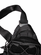 Тиктична нагрудна сумка через плече чорна - изображение 3