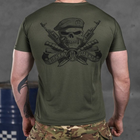 Потовідвідна чоловіча футболка Coolmax з принтом "Вірний назавжди" олива розмір XL - зображення 3