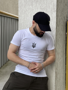 Мужская футболка Intruder свободного кроя с вышивкой трезубцем белая размер 2XL - изображение 5