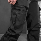 Чоловічі Штани Minotaur ріп-стоп з поясом на резинці / Щільні Брюки чорні розмір XL - зображення 6