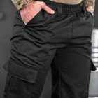 Чоловічі Штани Minotaur ріп-стоп з поясом на резинці / Щільні Брюки чорні розмір XL - зображення 7