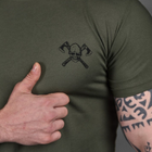 Мужская потоотводящая футболка Coolmax с принтом "Чеpеп" олива размер L - изображение 5
