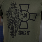 Потоотводящая мужская футболка Coolmax с принтом "Сoлдaт" олива размер XL - изображение 5