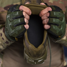 Мужские кожаные кроссовки с сетчатыми вставками олива размер 41 - изображение 6