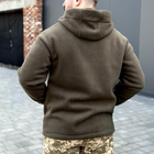 Чоловіча флісова куртка з капюшоном хакі розмір M - зображення 3