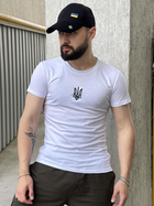 Мужская футболка Intruder свободного кроя с вышивкой трезубцем белая размер XL - изображение 4