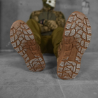 Мужские кожаные кроссовки с вставками текстиля койот размер 44 - изображение 5