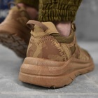 Чоловічі шкіряні кросівки із вставками з текстилю койот розмір 41 - зображення 4