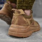 Чоловічі шкіряні кросівки із вставками з текстилю койот розмір 41 - зображення 4