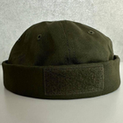 Докерка-кепка без козырька с липучкой для шевронов / Головной убор олива размер 55-57 - изображение 1