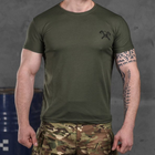 Чоловіча потовідвідна футболка Coolmax з принтом "Чеpеп" олива розмір 2XL - зображення 1