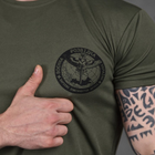 Чоловіча футболка потовідвід Coolmax з принтом "Розвідка" олива розмір S - зображення 5