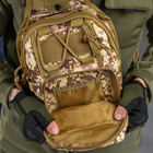 Нагрудна сумка "Vex" Cordura 1000D з вологозахисним просоченням / Однолямний рюкзак піксель койот 26х22х10 см - зображення 3