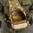 Нагрудная сумка "Vex" Cordura 1000D с влагозащитной пропиткой / Однолямный рюкзак пиксель койот 26х22х10 см - изображение 5