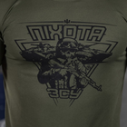 Чоловіча потовідвідна футболка Coolmax з принтом "Піхота" олива розмір L - зображення 6