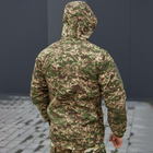 Чоловіча Водовідштовхуюча Куртка Хижак Military "Soft Shell" з капюшоном камуфляжна розмір L - зображення 4