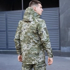 Чоловіча Куртка Soft Shell зі знімним капюшоном + Подарунок Шеврон "Прапор України" піксель розмір 3XL - зображення 5