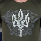 Потоотводящая мужская футболка Odin Coolmax с принтом "Coat of arms" олива размер 3XL - изображение 6