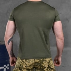 Мужская потоотводящая футболка с принтом "Штурмовик" Coolmax олива размер M - изображение 4