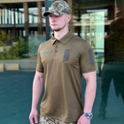 Мужское Поло CollMax с липучками для шевронов / Легкая футболка хаки размер M - изображение 1