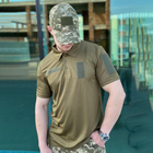 Мужское Поло CollMax с липучками для шевронов / Легкая футболка хаки размер M - изображение 6