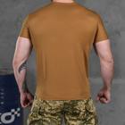 Чоловіча потовідвідна футболка з принтом "Штурмовик" Coolmax койот розмір M - зображення 4