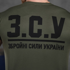 Потоотводящая мужская футболка Coolmax олива размер M - изображение 6
