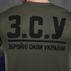 Потоотводящая мужская футболка Coolmax олива размер M - изображение 6