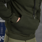 Мужское худи трехнитка на флисе / Кофта с принтом "Смерть подождёт" олива размер 2XL - изображение 6