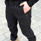 Міцні Чоловічі Штани "Кайман 2.0" з посиленою зоною колін / Щільні Брюки чорні розмір XL - зображення 3